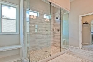 enlarged shower in main suite