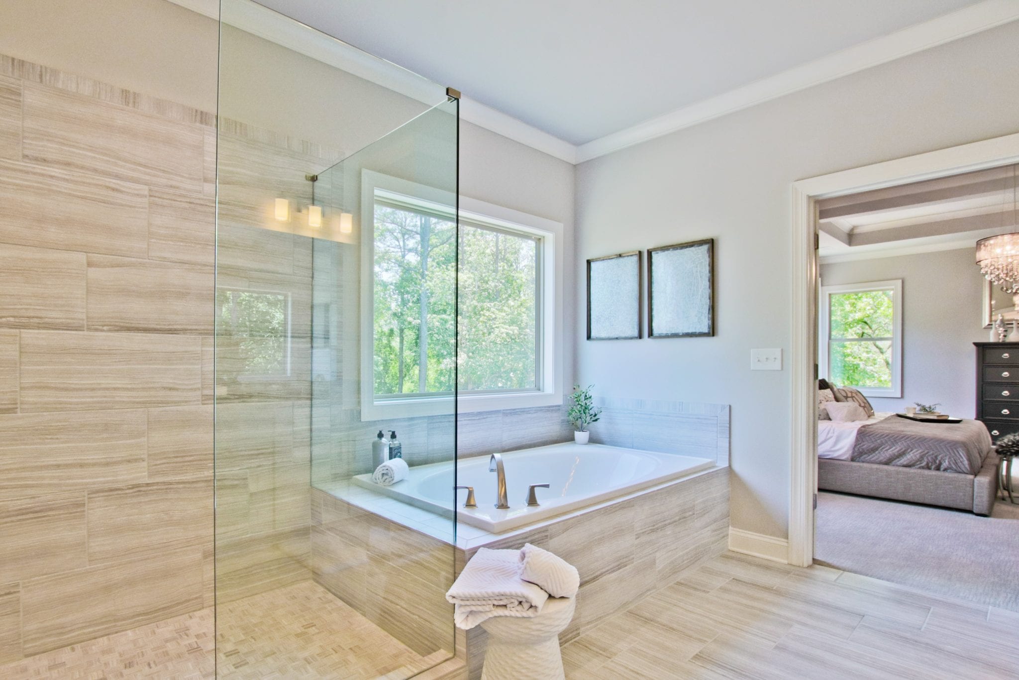 Love the new "super sized, no tub" showers in your owner's suite bathroom