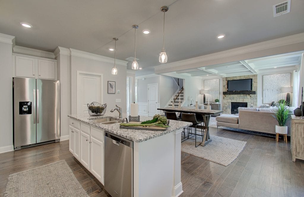 Cambridge-Chafin-Communities-Kitchen-to-Great-Room Model Home