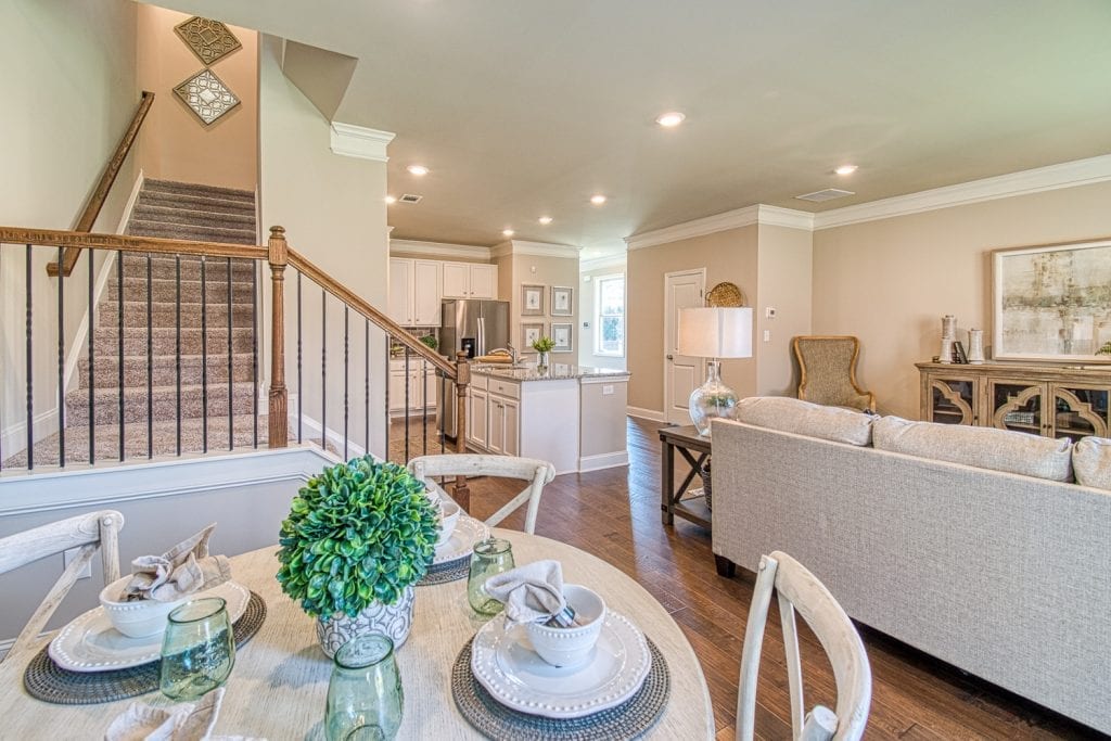 model home Durham-Chafin-Comminities-Breakfast-to-Great-Room