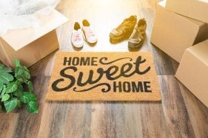 new home sweet home door mat