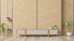 chevron wall of wood