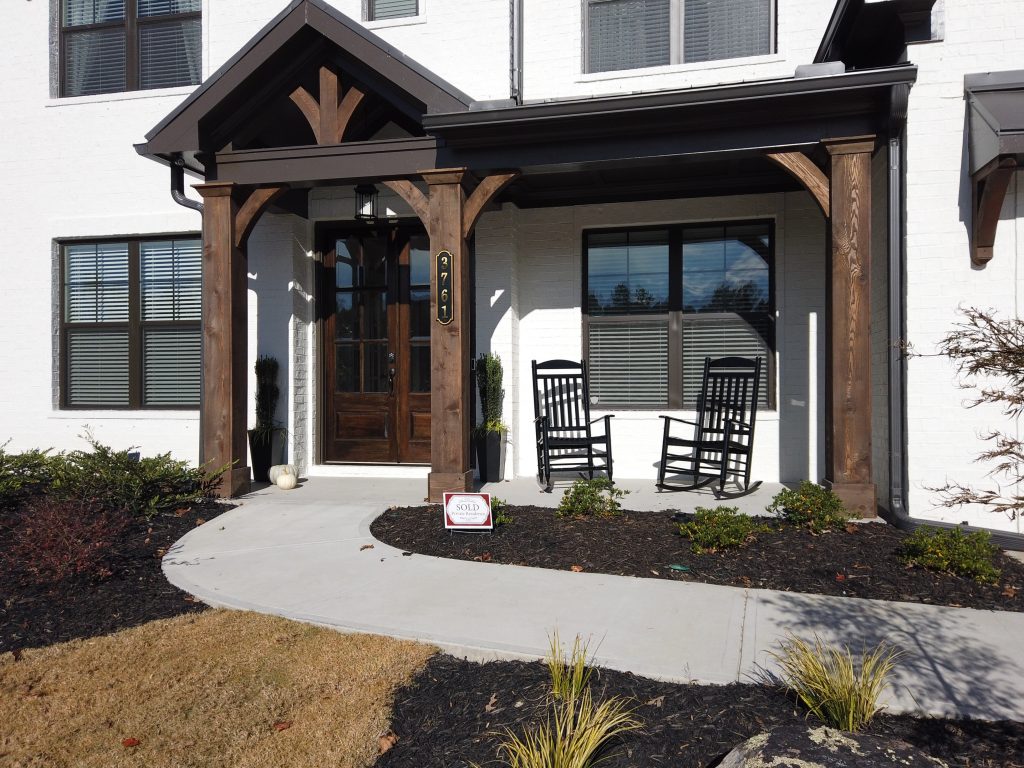 painted brick home porch