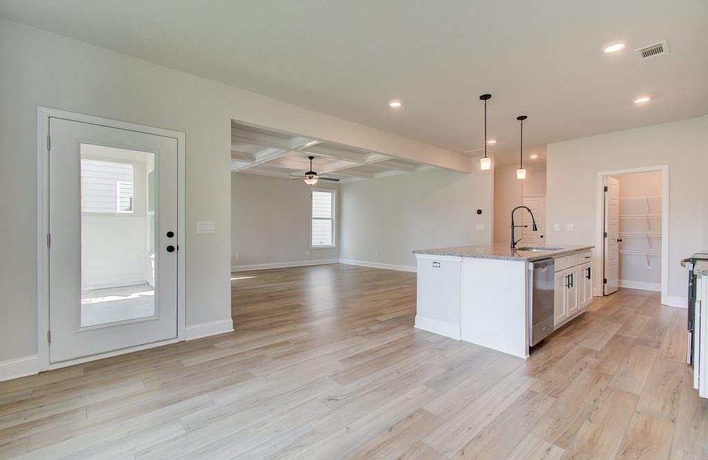 great room and breakfast area