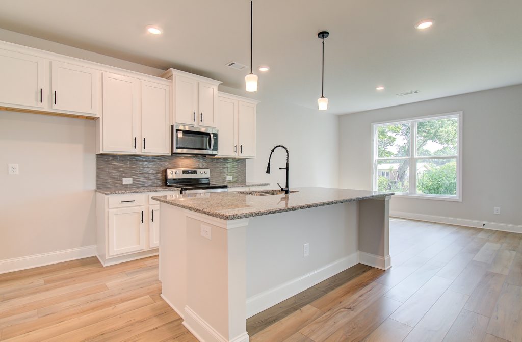 kitchen island of new home