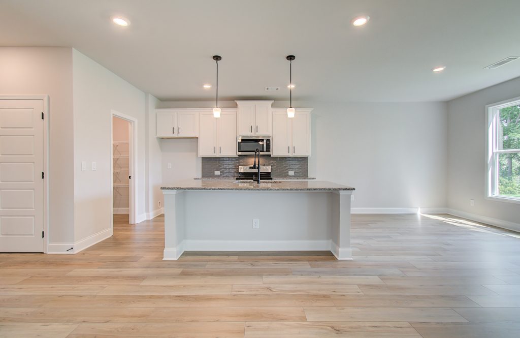 kitchen island and penant lighting