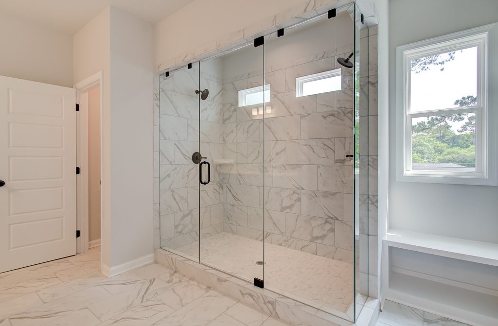 seven foot glass enclosed shower