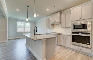 kitchen and island