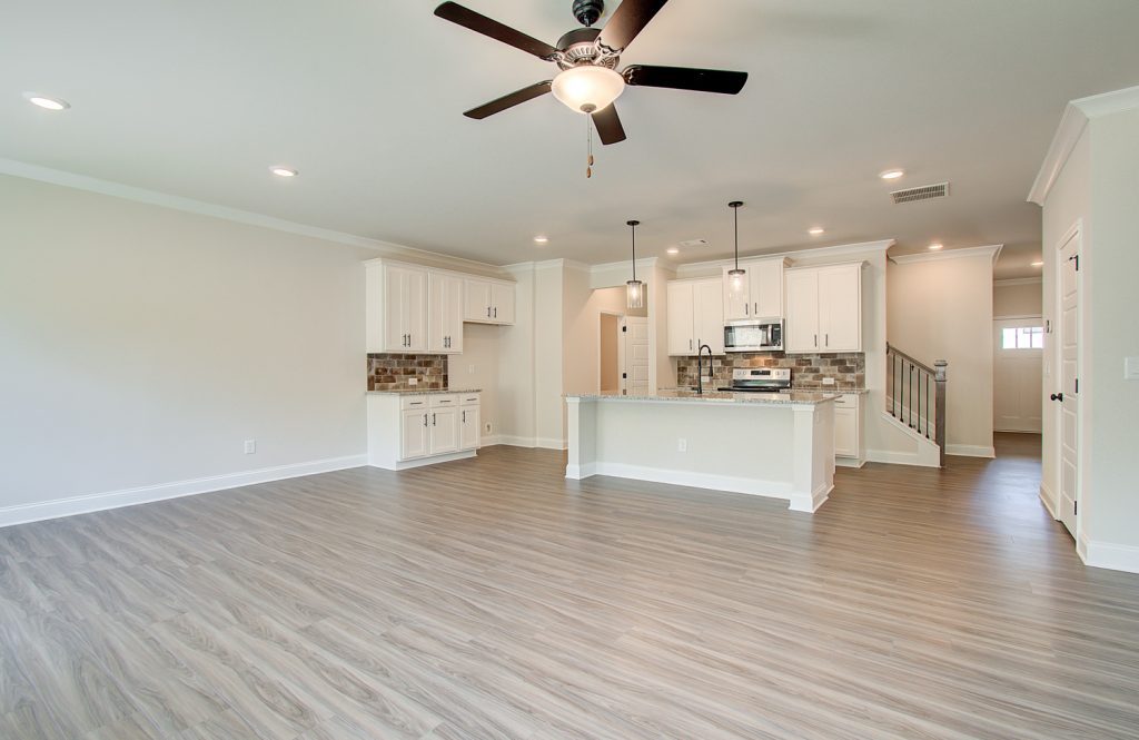 great room view to kitchen