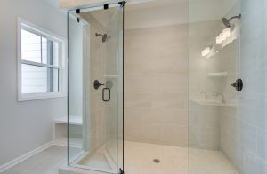 glass enclosed shower