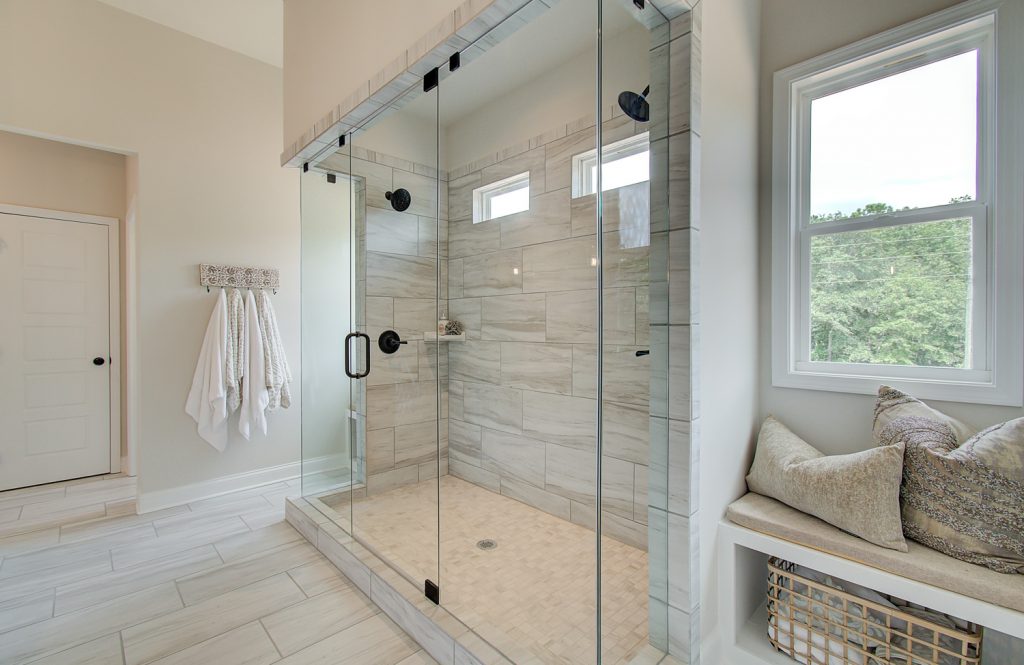 glass enclosed shower