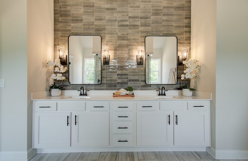 double vanity in primary bathroom