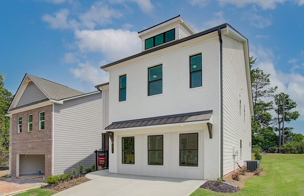 exterior of home called the chestnut plan in modern farmhouse design