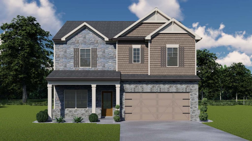 Abby Floorplan | Beds: 3 - 4 | Baths: 2.5 Stories: 2  | Sqft: 2192-2214