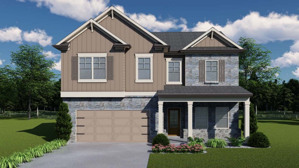 Winston Floorplan | Beds: 3 - 4 | Baths: 2.5 - 4 Stories: 2  | Sqft: 2512-2549