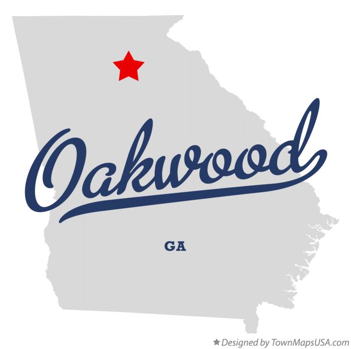oakwood ga map