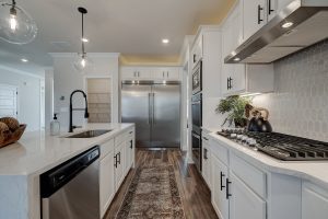 kitchen view of model home by chafin communities