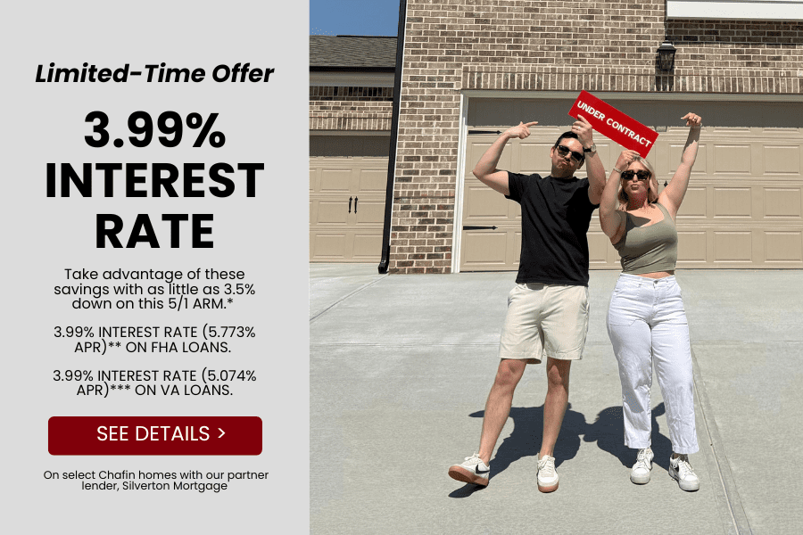 3.99% interest rate chafin communities